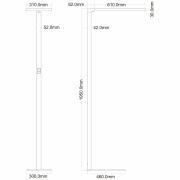 Stehleuchte, Office One Up and Down, 80 W, Touch DIM, 4000 K, Silber, 220-240 V/AC, 50 / 60 Hz