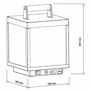 Akkuleuchte, Lacertae USB, 5 W, Touch DIM, 3000 K, Grau, Spannungskonstant, 5 V/DC