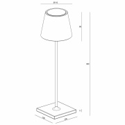 Akkuleuchte, Sheratan I, 2,2 W, Touch DIM, 3000 K, Weiß, Spannungskonstant, 5 V/DC