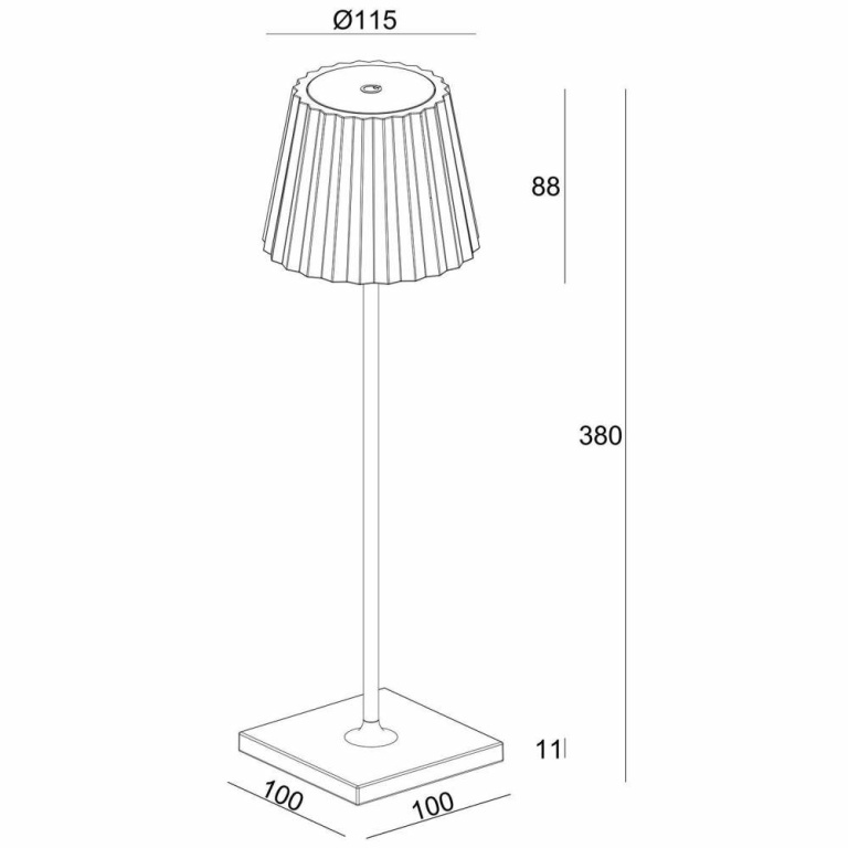 Deko-Light Akkuleuchte, Sheratan II, 2,2 W, Touch DIM, 3000 K, Weiß, Spannungskonstant, 5 V/DC