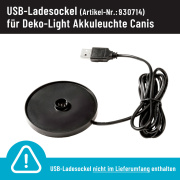 Dimmbare LED Akku Tischlampe Canis Beige - Kabellose Touch Tischleuchte - Warmweiß IP65