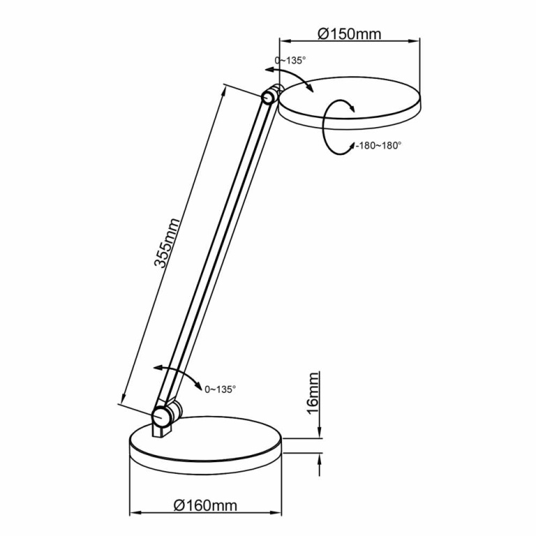 Deko-Light Tischleuchte, Adhara Small, 12 W, DIM, 3000 K, Schwarz, 100-240 V/AC, 50 / 60 Hz