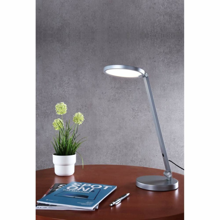 Deko-Light Tischleuchte, Adhara Small, 12 W, DIM, 3000 K, Silber, 100-240 V/AC, 50 / 60 Hz