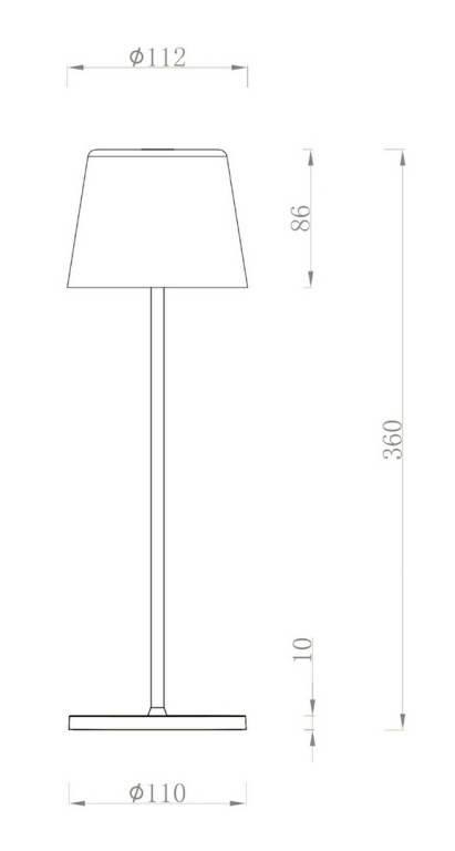 Deko-Light Dimmbare LED Akku Tischlampe Canis Blau Kobaltblau - Touch Tischleuchte ohne Kabel - Warmweiß IP65