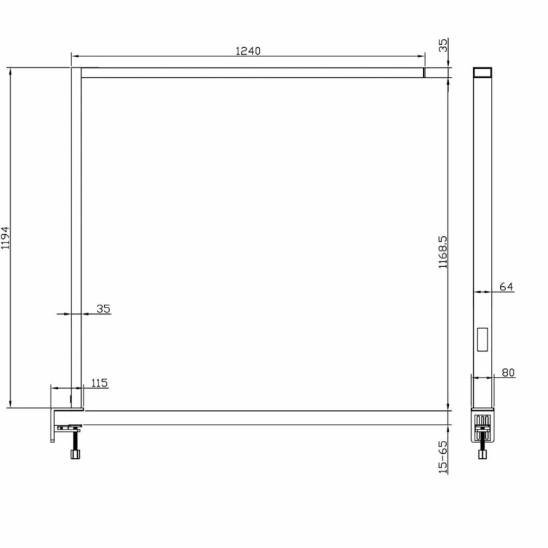 Deko-Light Tischleuchte, Office Three Standard, Motion, 80 W, DIM, 4000 K, weiß, 220-240 V/AC, 50 / 60 Hz