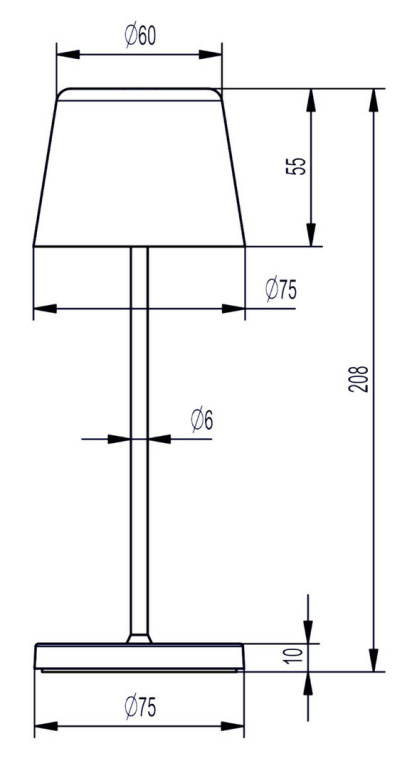 Deko-Light LED Akku-Tischleuchte Canis Mini beige dimmbar 2,3W 110lm 2200/3000K IP65