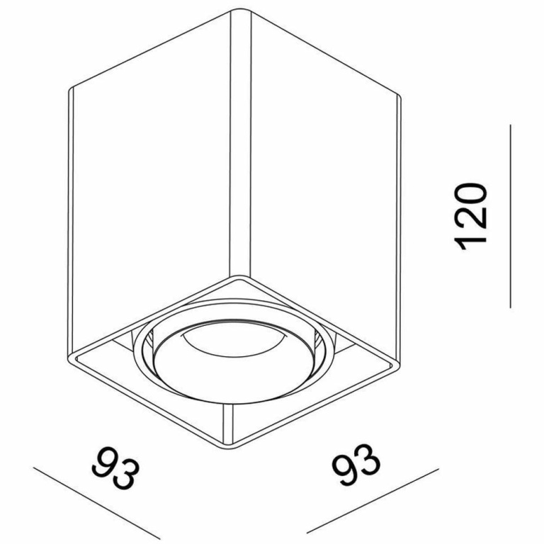 Deko-Light Deckenaufbauleuchte, Mona I, 1x max. 50 W GU10, Weiß, 220-240 V/AC, 50 / 60 Hz