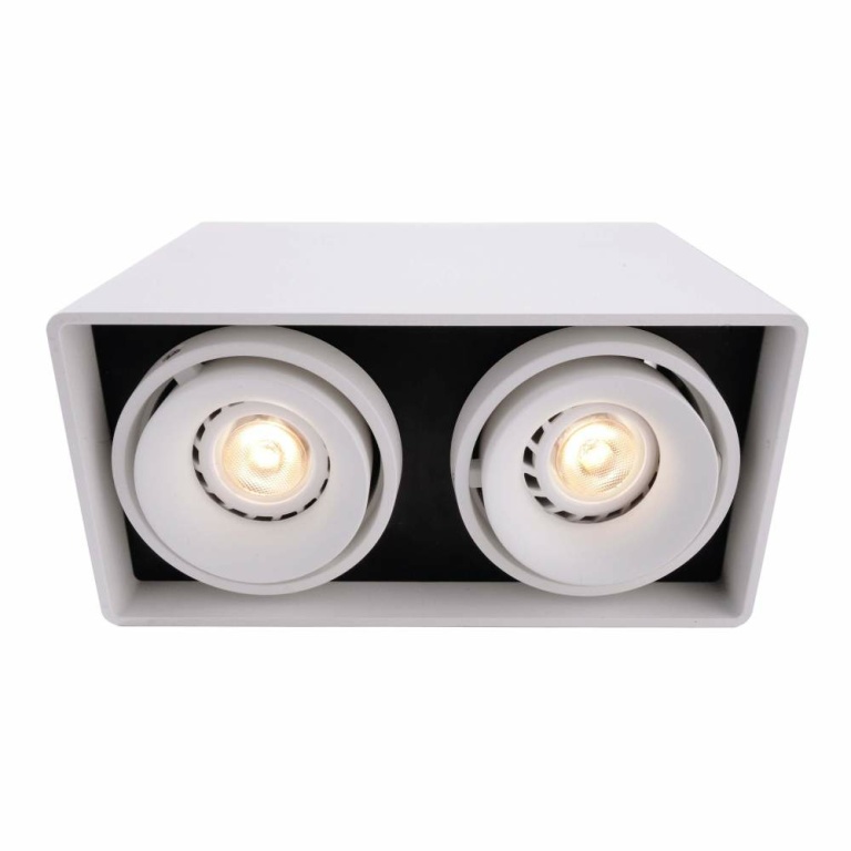 Deko-Light Deckenaufbauleuchte, Mona II, 2x max. 50 W GU10, Weiß, 220-240 V/AC, 50 / 60 Hz