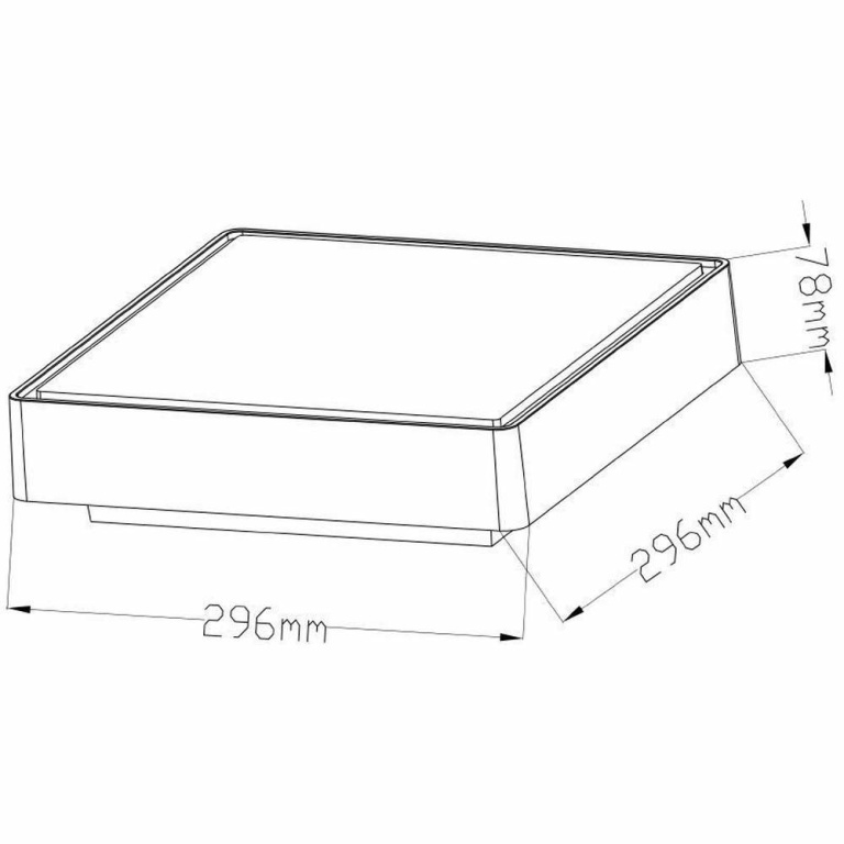 Deko-Light Deckenaufbauleuchte, Quadrata II 296x296 mm, 16 W, 3000 K, Grau, 220-240 V/AC, 50 / 60 Hz