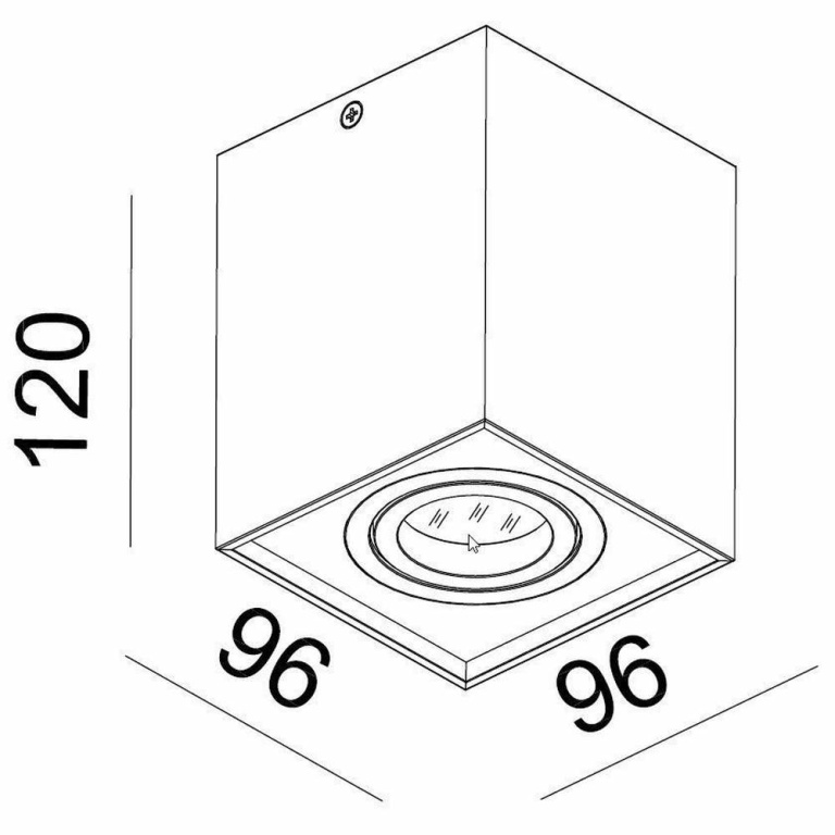 Deko-Light Deckenaufbauleuchte, Dato, 1x max. 50 W GU10, Schwarz, 220-240 V/AC, 50 / 60 Hz