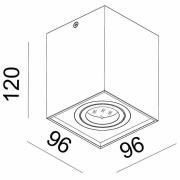 Deckenaufbauleuchte, Dato, 1x max. 50 W GU10, Schwarz, 220-240 V/AC, 50 / 60 Hz