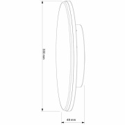 Deckenaufbauleuchte, Mensae Rund Motion, 20 W, 3000 K, Grau, 220-240 V/AC, 50 / 60 Hz