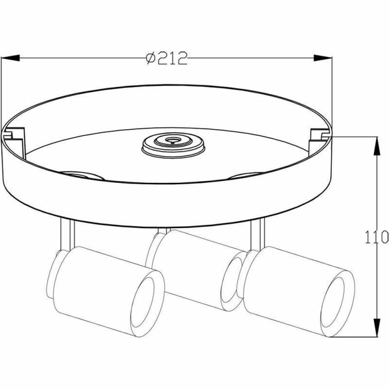 Deko-Light Deckenaufbauleuchte, Librae Round III, 3x max. 50 W GU10, Weiß, 220-240 V/AC, 50 / 60 Hz