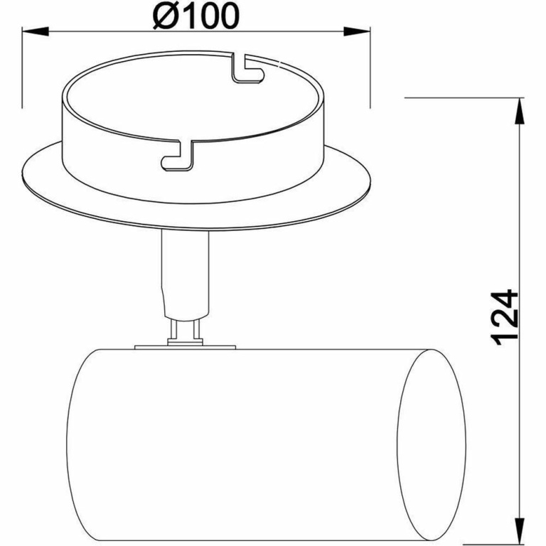 Deko-Light Deckenaufbauleuchte, Indi I, 1x max. 50 W GU10, Silber, 220-240 V/AC, 50 / 60 Hz