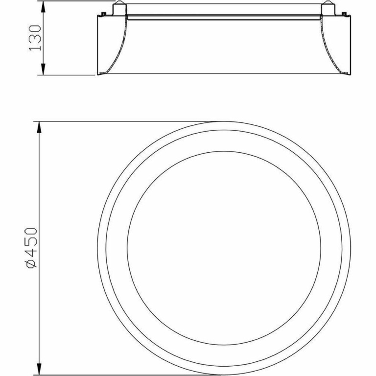 Deko-Light Deckenaufbauleuchte, Sculptoris 450 mm, 27 W, DIM, 3000 K, Weiß, 220-240 V/AC, 50 / 60 Hz