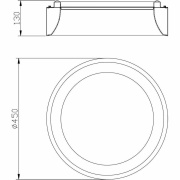 Deckenaufbauleuchte, Sculptoris 450 mm, 27 W, DIM, 3000 K, Weiß, 220-240 V/AC, 50 / 60 Hz