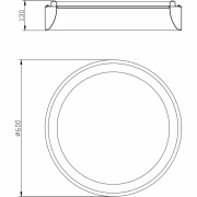 Deckenaufbauleuchte, Sculptoris 600 mm, 42 W, DIM, 3000 K, Weiß, 220-240 V/AC, 50 / 60 Hz