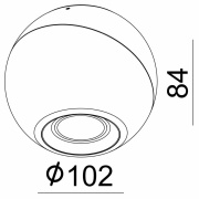 Deckenaufbauleuchte, Bellatrix, 10,8 W, DIM, 3000 K, Weiß, 220-240 V/AC, 50 / 60 Hz