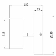 Deckenaufbauleuchte, Becrux I, 6 W, DIM, 3000 K, Silber, 220-240 V/AC, 50 / 60 Hz