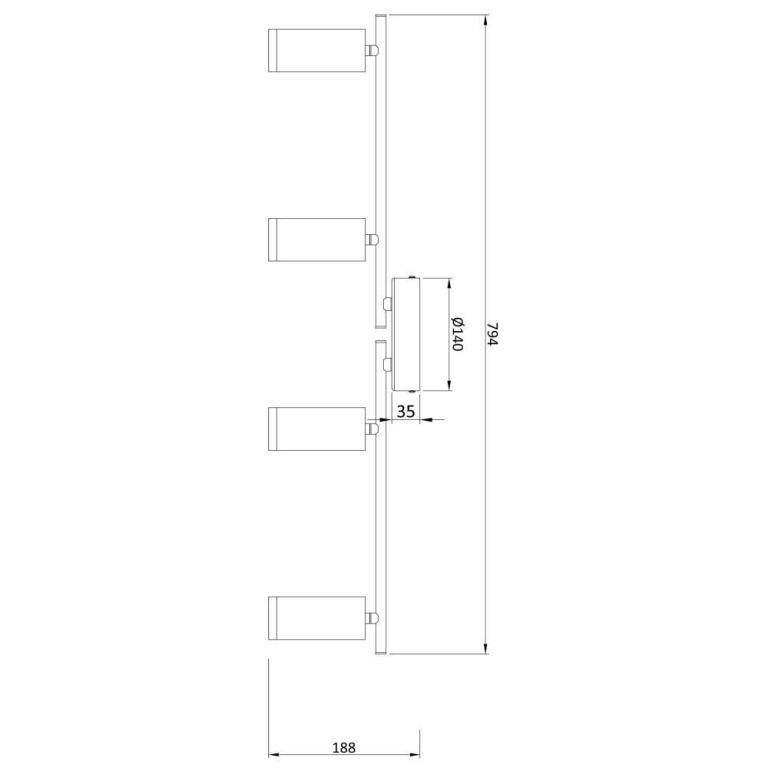 Deko-Light Deckenaufbauleuchte, Becrux IV, 21 W, DIM, 3000 K, Silber, 220-240 V/AC, 50 / 60 Hz