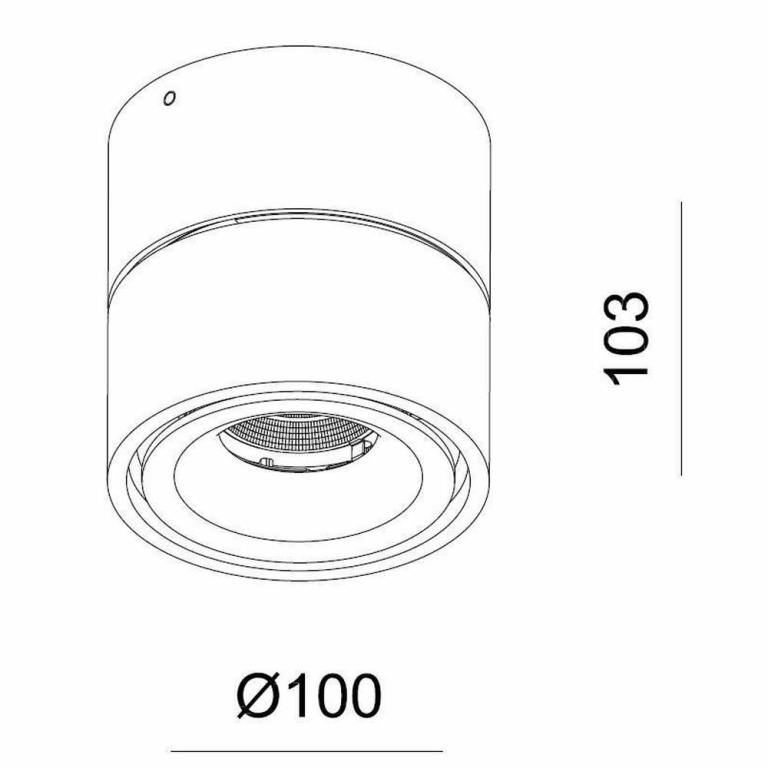 Deko-Light Deckenaufbauleuchte, Uni II Tilt, 12 W, DIM, 3000 K, Weiß, 220-240 V/AC, 50 / 60 Hz