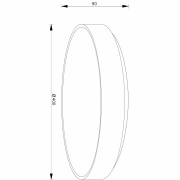 Deckenaufbauleuchte, Menkar 400 mm, 41 W, 3000 K, Silber, 220-240 V/AC, 50 / 60 Hz