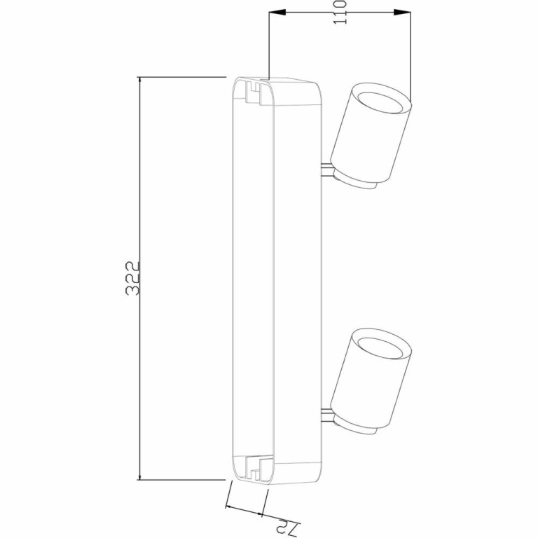 Deko-Light Deckenaufbauleuchte, Librae Linear II, 2x max. 50 W GU10, Schwarz, 220-240 V/AC, 50 / 60 Hz