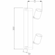 Deckenaufbauleuchte, Librae Linear II, 2x max. 50 W GU10, Schwarz, 220-240 V/AC, 50 / 60 Hz