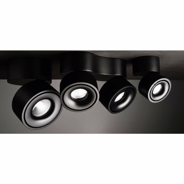 Deko-Light Deckenaufbauleuchte, Uni II Double Tilt, 20 W, DIM, 3000 K, Schwarz, 220-240 V/AC, 50 / 60 Hz