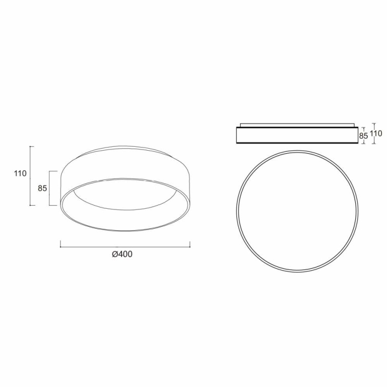 Deko-Light Deckenaufbauleuchte, Sculptoris 400 mm, 30 W, DIM, 3000/4000 K, Weiß, 220-240 V/AC, 50 / 60 Hz