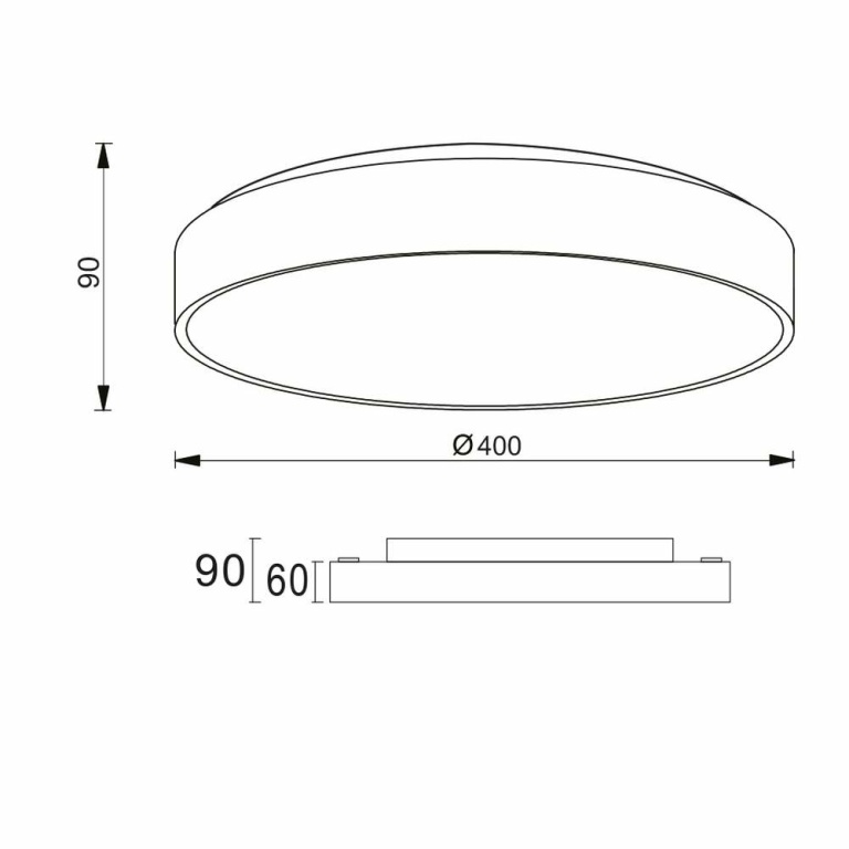 Deko-Light Deckenaufbauleuchte, Menkar 400 mm, 45,0 W, 3000/4000 K, Weiß, 220-240 V/AC, 50 / 60 Hz