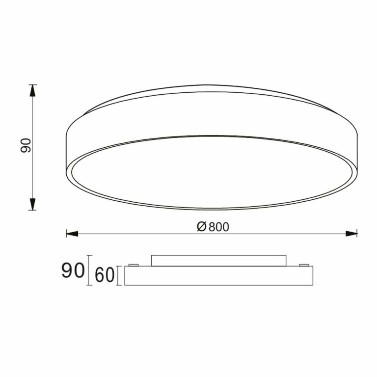 Deko-Light Deckenaufbauleuchte, Menkar 800 mm, 90 W, 3000/4000 K, Weiß, 220-240 V/AC, 50 / 60 Hz