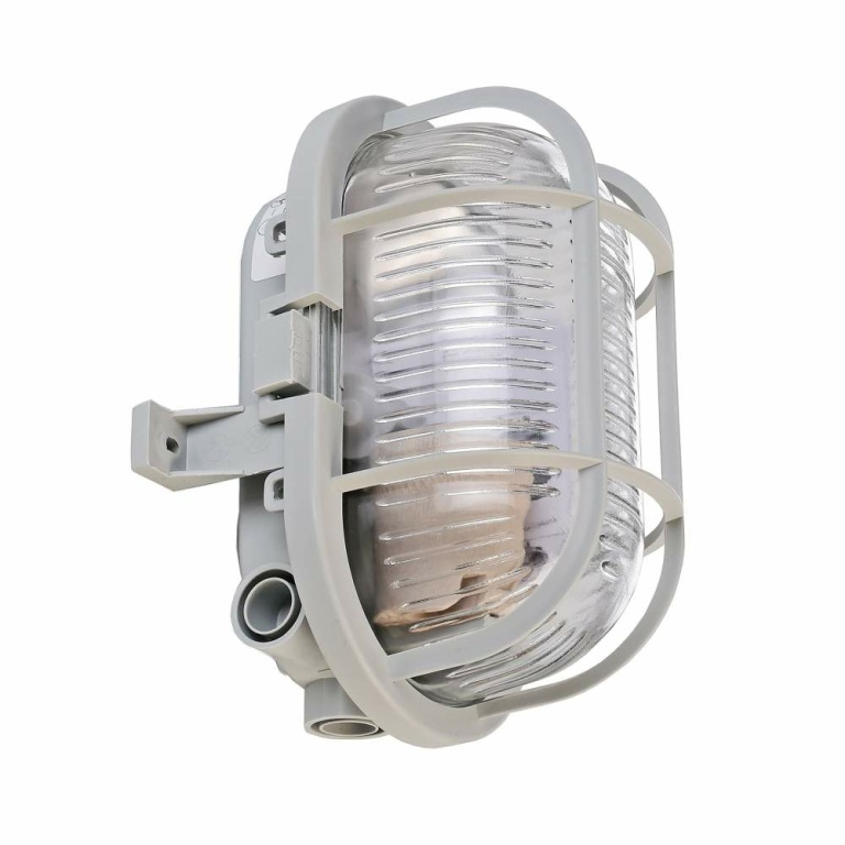 Deko-Light Decken- und Wandaufbauleuchte, Syrma Oval, 1x max. 42 W E27, Grau, 220-240 V/AC, 50 / 60 Hz