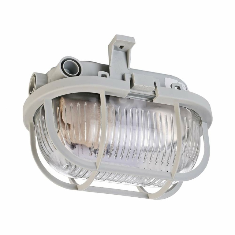 Deko-Light Decken- und Wandaufbauleuchte, Syrma Oval, 1x max. 42 W E27, Grau, 220-240 V/AC, 50 / 60 Hz