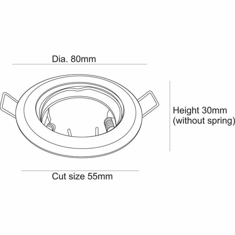 Deko-Light Deckeneinbauring, Rund, 1x max 50 W MR16, Silber, Spannungskonstant, 12 V/AC/DC