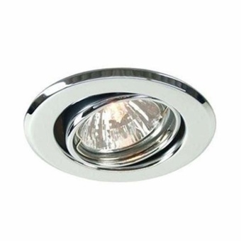 Deko-Light Deckeneinbauring, Rund Tilt, 1x max 50 W MR16, Silber, Spannungskonstant, 12 V/AC/DC