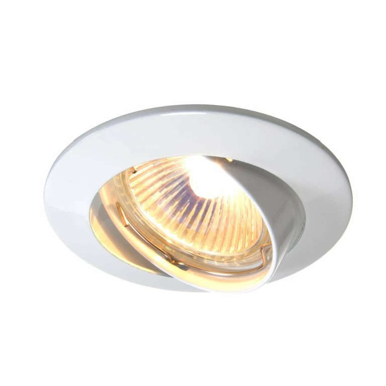 Deko-Light Deckeneinbauring, Style Round, Tilt, 1x max 35 W MR16, Weiß, Spannungskonstant, 12 V/AC/DC