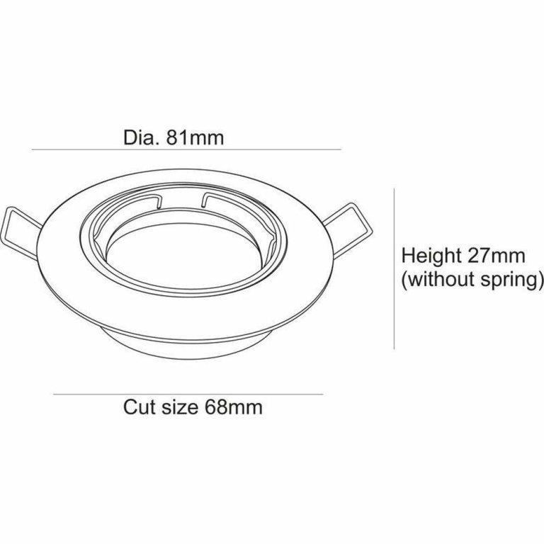 Deko-Light Deckeneinbauring, Style Round, Tilt, 1x max 50 W MR16, Silber, Spannungskonstant, 12 V/AC/DC