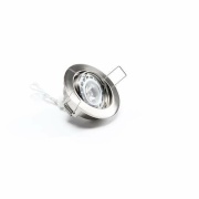 Deckeneinbauring, Style Round, Tilt, 1x max 35 W MR16, Silber, Spannungskonstant, 12 V/AC/DC