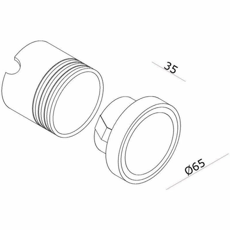 Deko-Light Wandeinbauleuchte, Hadar Rund, 4 W, DIM, 2700 K, Weiß, 220-240 V/AC, 50 / 60 Hz