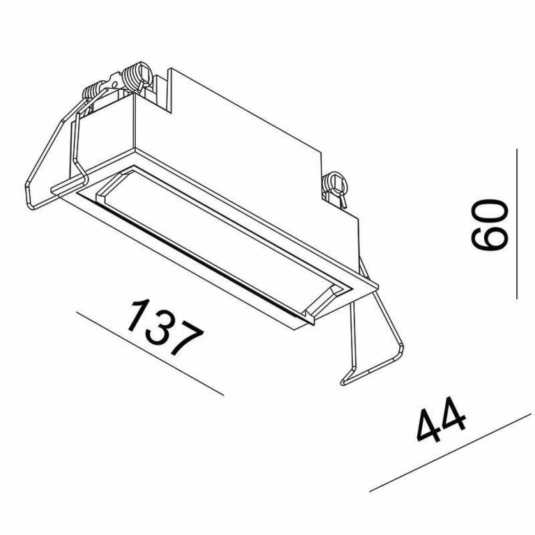 Deko-Light Deckeneinbauleuchte, Ceti 5 Wall Wash, 10 W, 3000 K, Weiß, Stromkonstant, 14-15 V/DC, Bemessungsstro