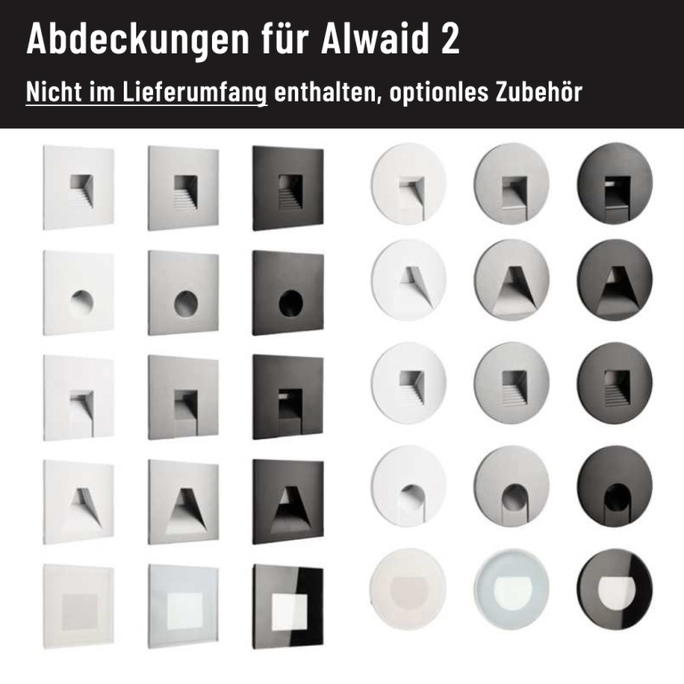 Deko-Light Wandeinbauleuchte, Alwaid 2, 4 W, 2700 K, Weiß, 220-240 V/AC, 50 / 60 Hz