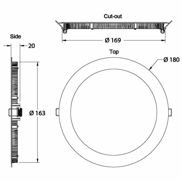 Deko-Light Deckeneinbauleuchte, LED Panel 12, 9 W, 2700 K, Weiß, Stromkonstant, 23-24 V/DC, Bemessungsstrom: 35