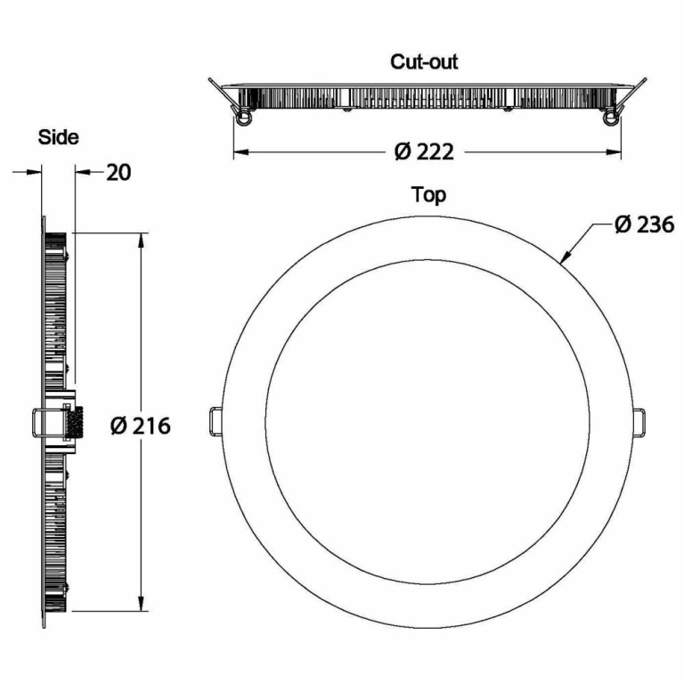 Deko-Light Deckeneinbauleuchte, LED Panel 16, 13 W, 2700 K, Weiß, Stromkonstant, 17-18 V/DC, Bemessungsstrom: 7