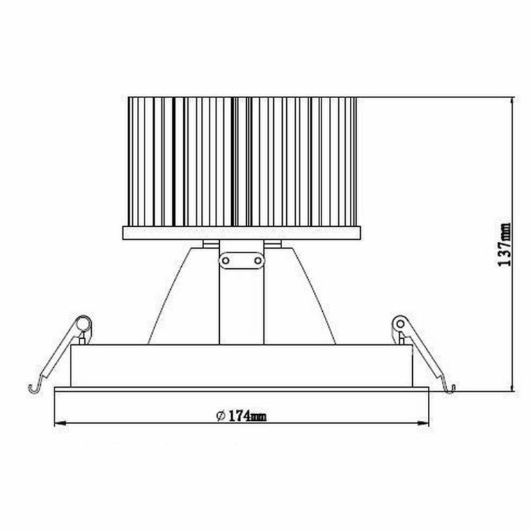 Deko-Light Deckeneinbauleuchte, COB 44, 45,6 W, 4000 K, Weiß, 220-240 V/AC, 50 / 60 Hz