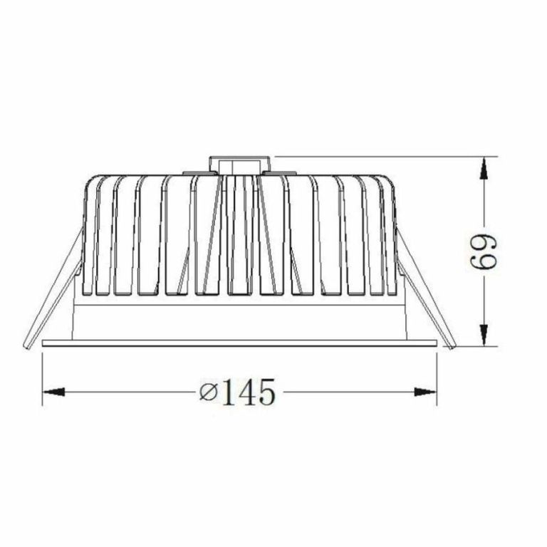 Deko-Light Deckeneinbauleuchte, COB 130 mm Max, 18,5 W, 3000 K, Weiß, Stromkonstant, 34.8 V/DC, Bemessungsstrom