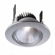 Deckeneinbauleuchte, COB 68 CCT, 8 W, 2500-6500 K, Silber, Spannungskonstant, 24 V/DC