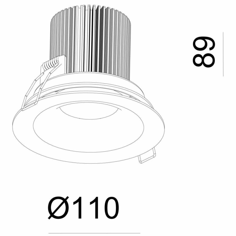 Deko-Light Deckeneinbauleuchte, COB Back Light, 10,5 W, 3000 K, Weiß, Stromkonstant, 21-22 V/DC, Bemessungsstro