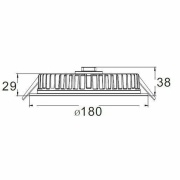 Deckeneinbauleuchte, LED Panel Round III, 20 W, 3000 K, Weiß, Stromkonstant, 28 V/DC, Bemessungsstro