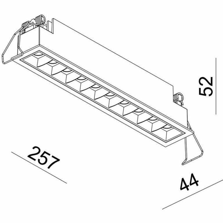 Deko-Light Deckeneinbauleuchte, Ceti 10, 20 W, 3000 K, Weiß, Stromkonstant, 28-29 V/DC, Bemessungsstrom: 700 mA